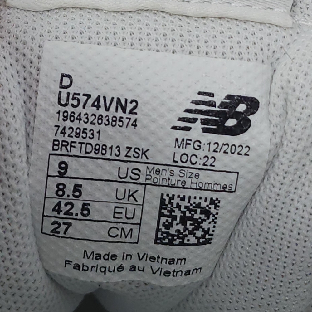 Men's New Balance 574 Red, White, and Blue Casual Retro Athletic Shoe - Picture 8 of 14